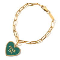Fuck Yes Bracket Bracelet • Green