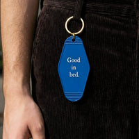 MMG Keyring • Navy • Good in bed.