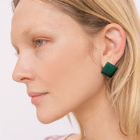 Diamond Studs • Forest Green