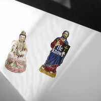 Some Good Fortune Sticker • He knows. Jesus statue
