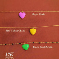 Humble Heart Necklace • Yellow & Orange