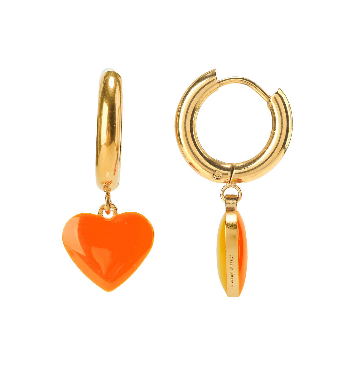 Humble Heart Earrings • Yellow & Orange