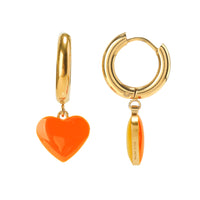 Humble Heart Earrings • Yellow & Orange