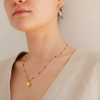 Humble Heart Necklace • Yellow & Orange