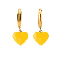 Humble Heart Earrings • Yellow & Orange