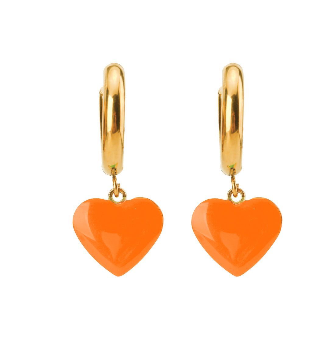 Humble Heart Earrings • Yellow & Orange