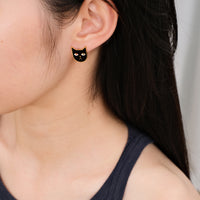 Kitty Tom Earrings • Black
