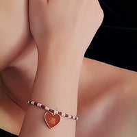 酒/鬼 Alcohol/Ghost / Bracelet • Red/Cream