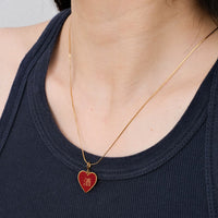 Speak Your Heart/ 酒/鬼 Alcohol/Ghost Necklace • Red/Cream
