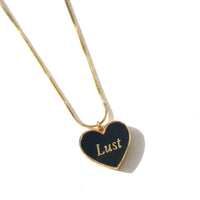 Love / Lust Necklace • Wine/ Black