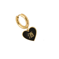 酒/鬼 Alcohol/Ghost Earrings • Black & Pink