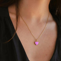 Humble Heart Necklace • Red & Pink