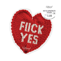 CLS Sticker • Fuck Yes Crochet Heart
