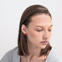 Luck & Destiny Earrings on Dots • Maroon & Black