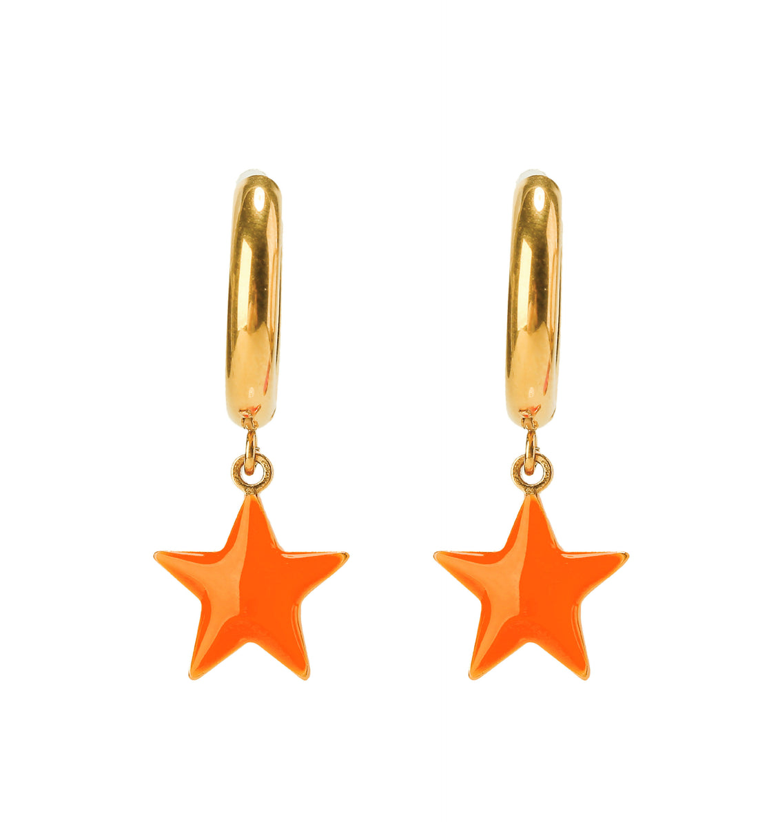 Shining Star Earrings • Yellow & Orange
