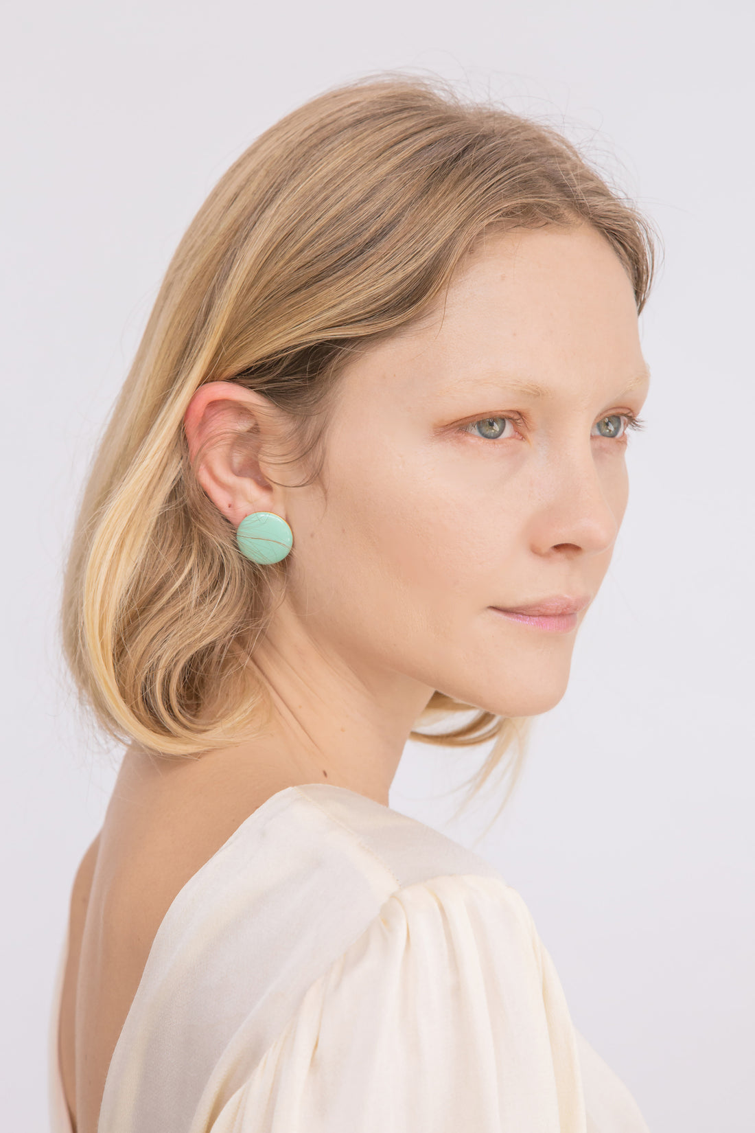 Circle Studs • Mint