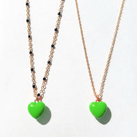 Humble Heart Necklace • Green & Cobalt