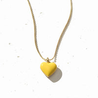 Humble Heart Necklace • Yellow & Orange