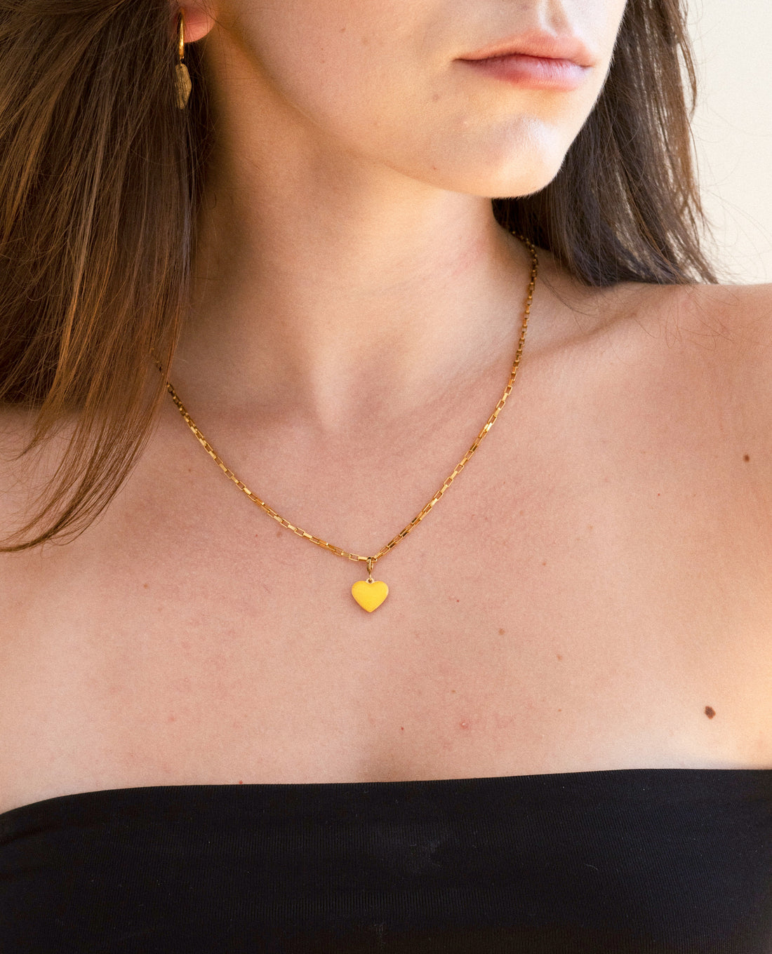 Humble Heart Pendant • Orange & Yellow