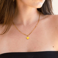 Humble Heart Pendant • Orange & Yellow