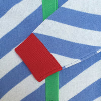 Earn Your / Wool Cashmere-Blend Cardigan • Light Blue / Red