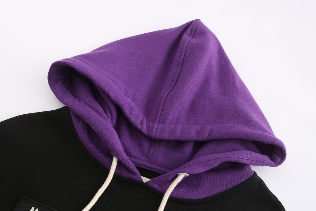 Astute / Colour-block Hoodies • Black