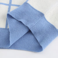 Fill in the Grids / Wool Cashmere-Blend Sweater • Light Blue