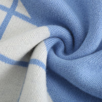 Fill in the Grids / Wool Cashmere-Blend Sweater • Light Blue