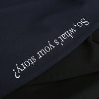 'So,' / Embroidered Two-Tone Suit Vest • Navy & Black
