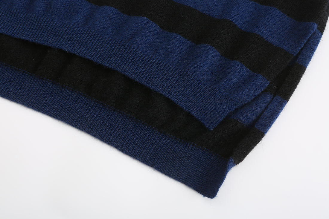 Opposite Ends / Wool Cashmere-Blend Sweater • Yellow/ Light Blue