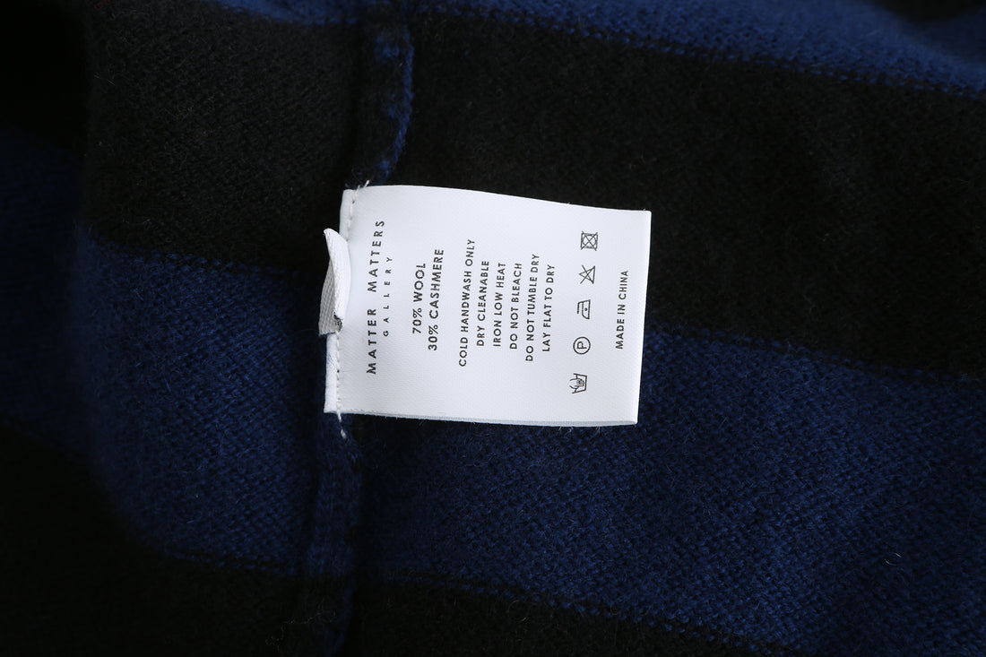 Opposite Ends / Wool Cashmere-Blend Sweater • Yellow/ Light Blue
