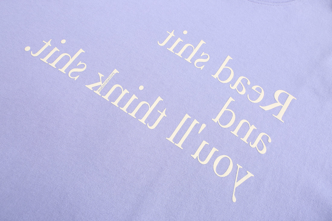 Read Shit / Oversized Long Tee • Purple