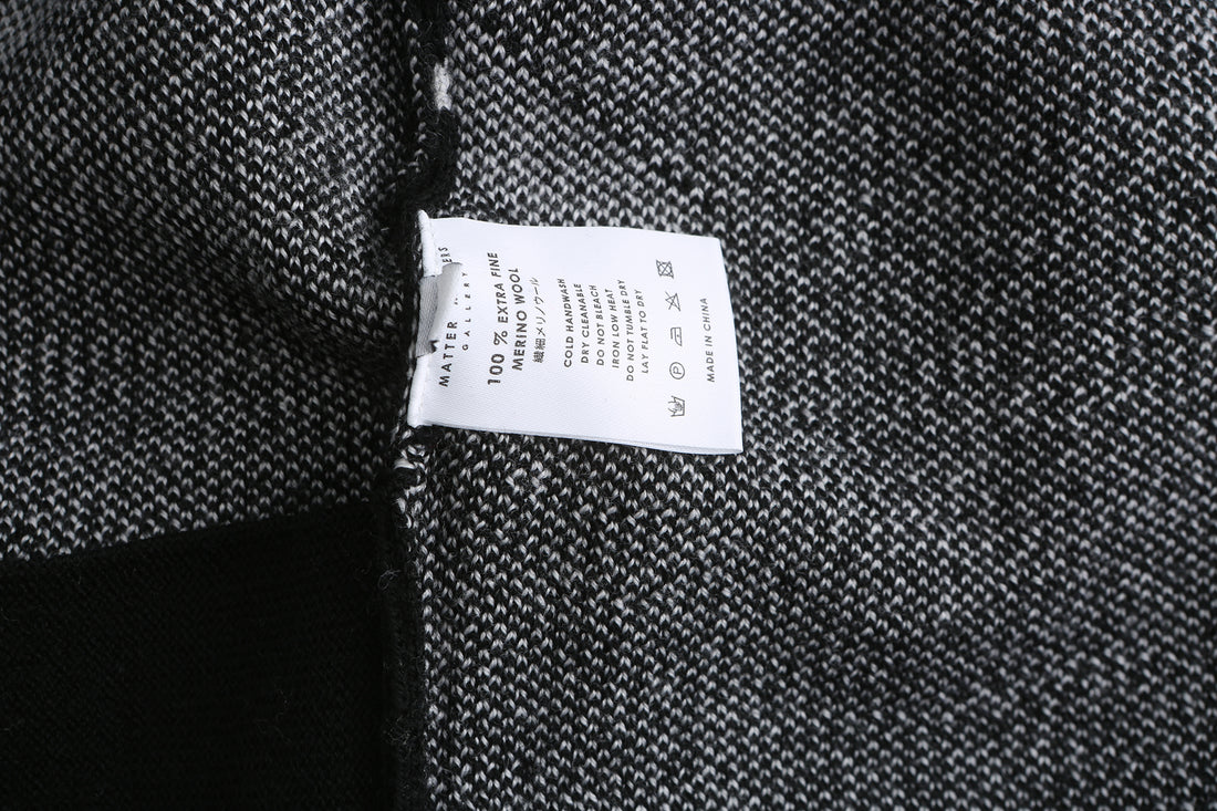 Ditsy / Merino Wool Cardigan • Black