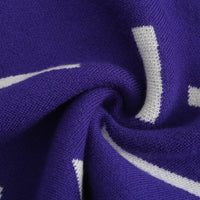 Ditsy / Merino Wool Cardigan • Purple