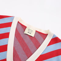 Earn Your / Wool Cashmere-Blend Cardigan • Red / Beige