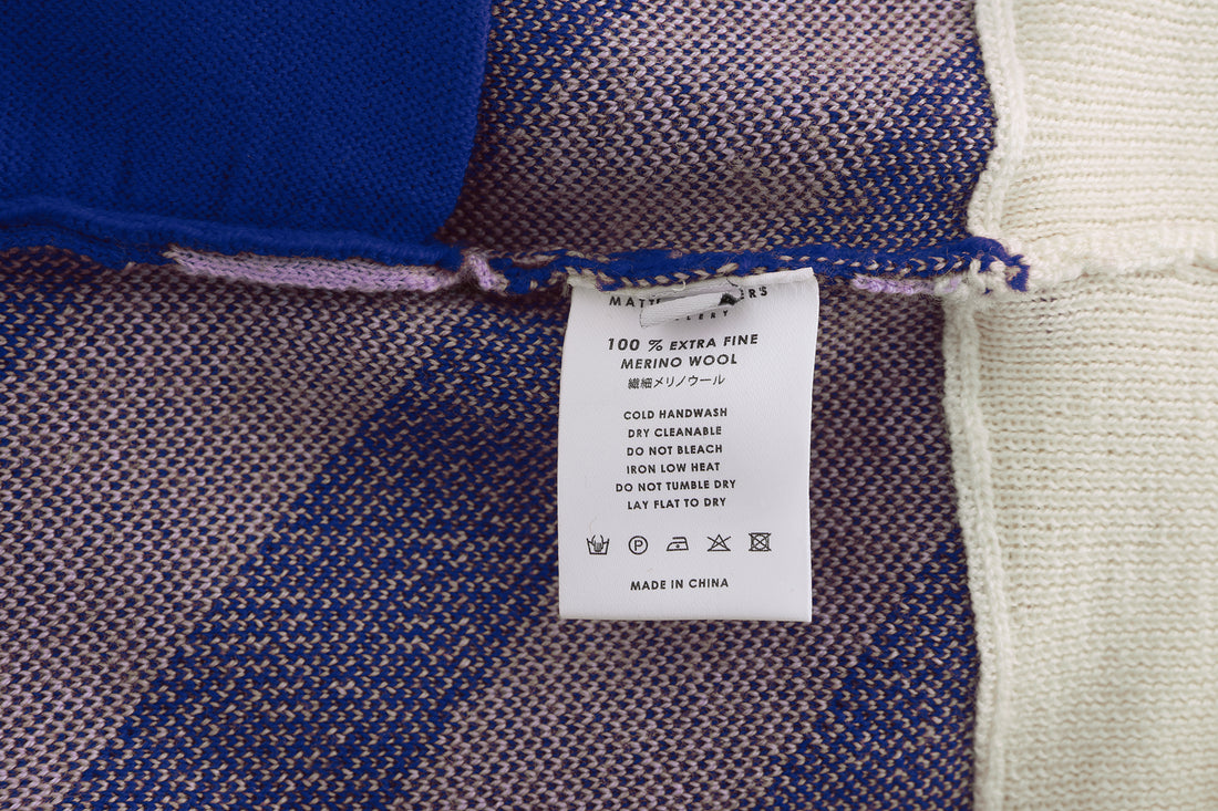 Earn Your / Wool Cashmere-Blend Cardigan • Brown / Blue