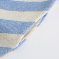 Earn Your / Wool Cashmere-Blend Cardigan • Light Blue / Red