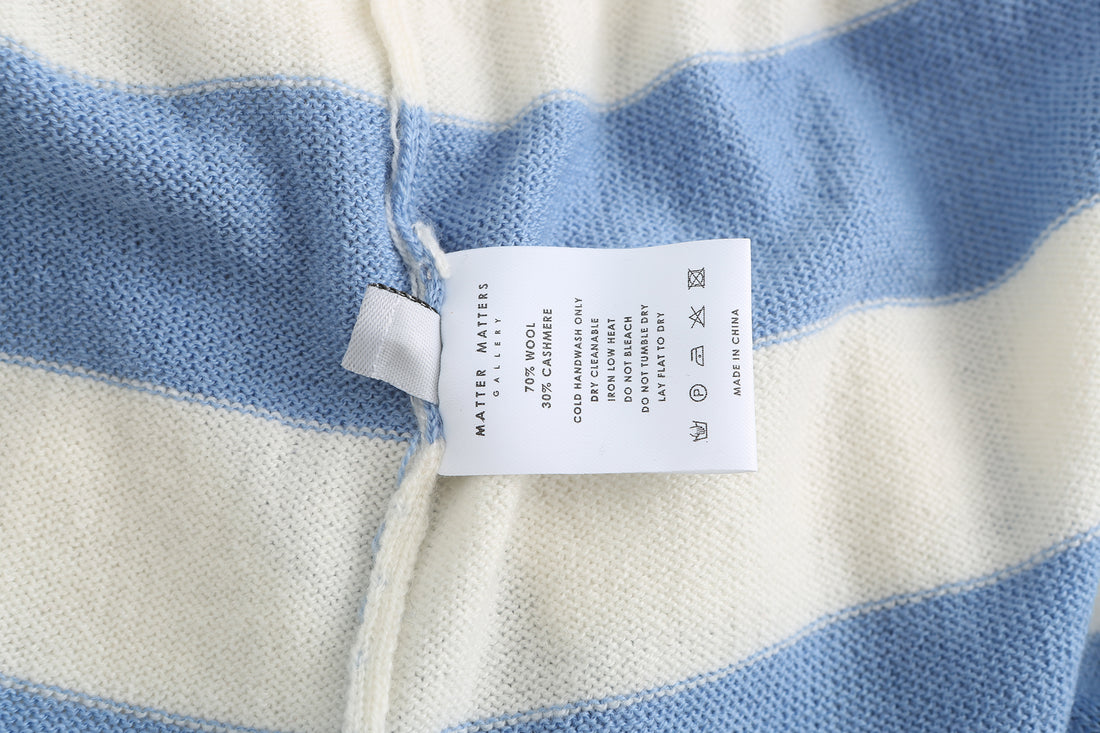 Hi Johnny / Wool Cashmere-Blend Sweater • Light Blue