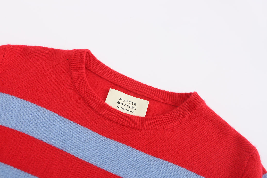 Hi Johnny / Wool Cashmere-Blend Sweater • Red