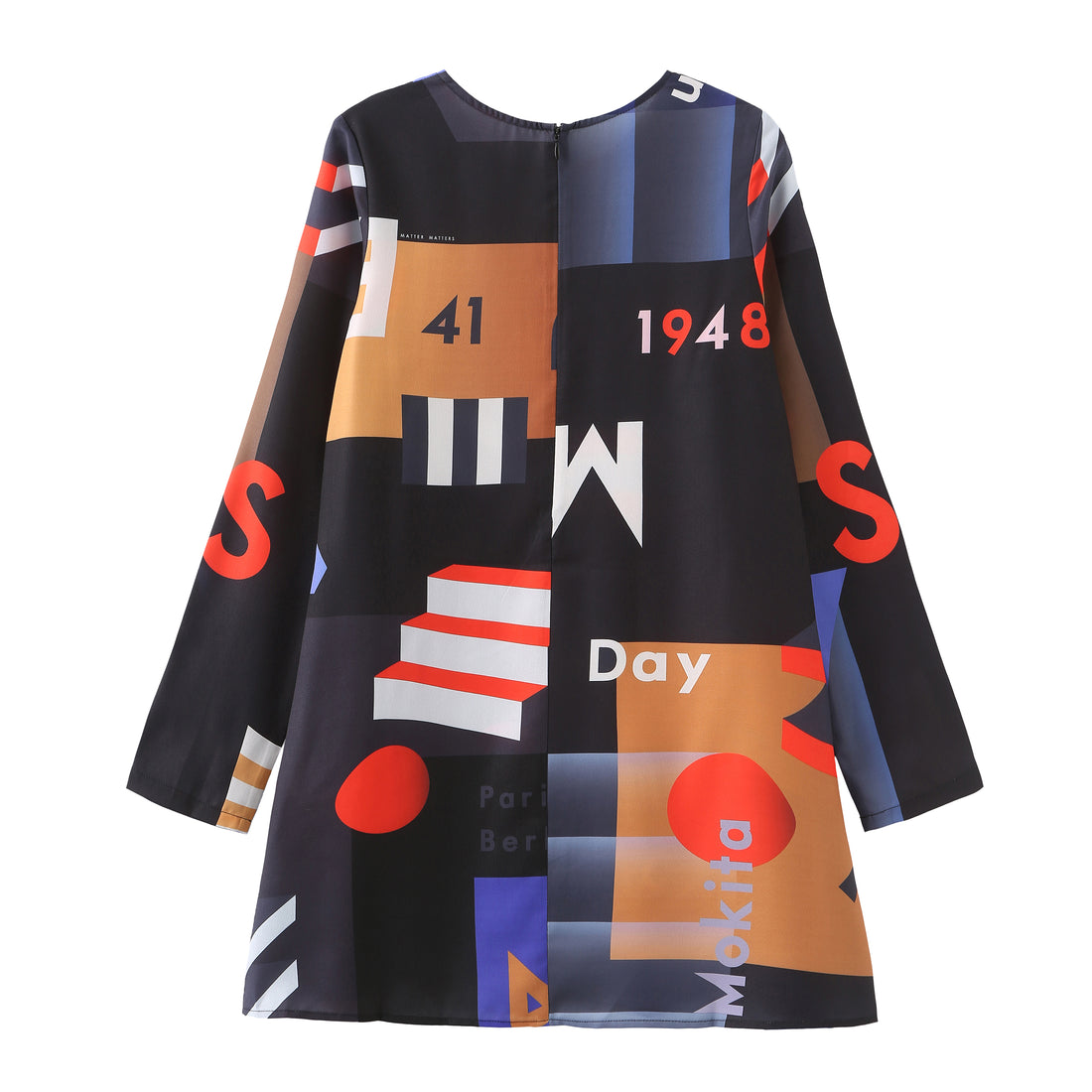 Mokita / Pattern Mini Dress • Black
