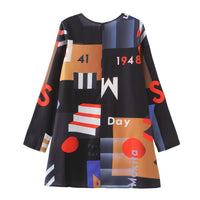 Mokita / Pattern Mini Dress • Black