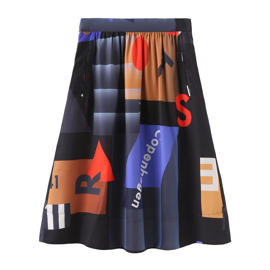 Mokita / Pattern Midi Skirt • Black