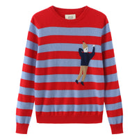Hi Johnny / Wool Cashmere-Blend Sweater • Red