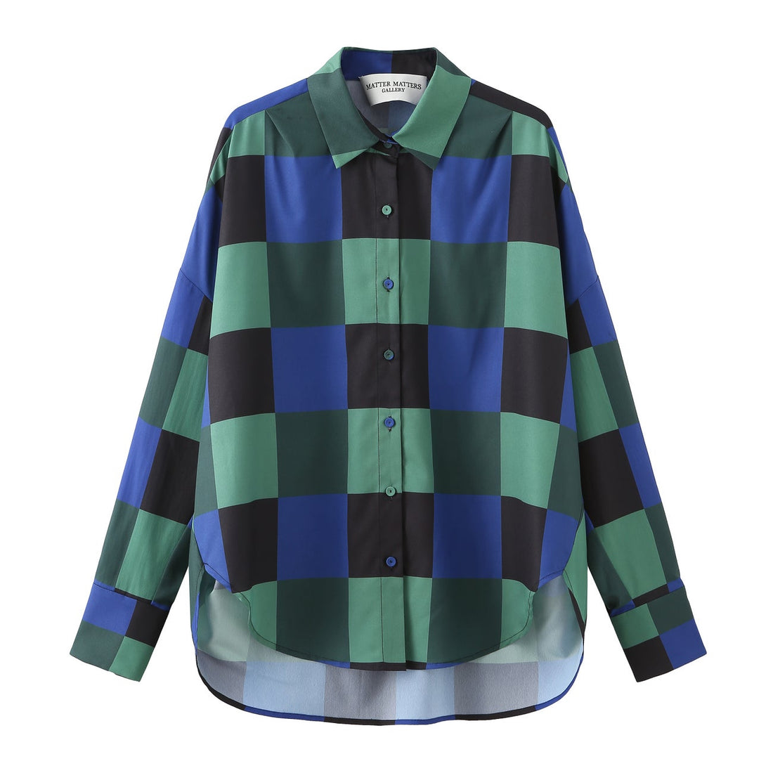 Decka / Checkered Loose Fit Capri Shirt • Green