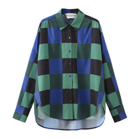Decka / Checkered Loose Fit Capri Shirt • Green