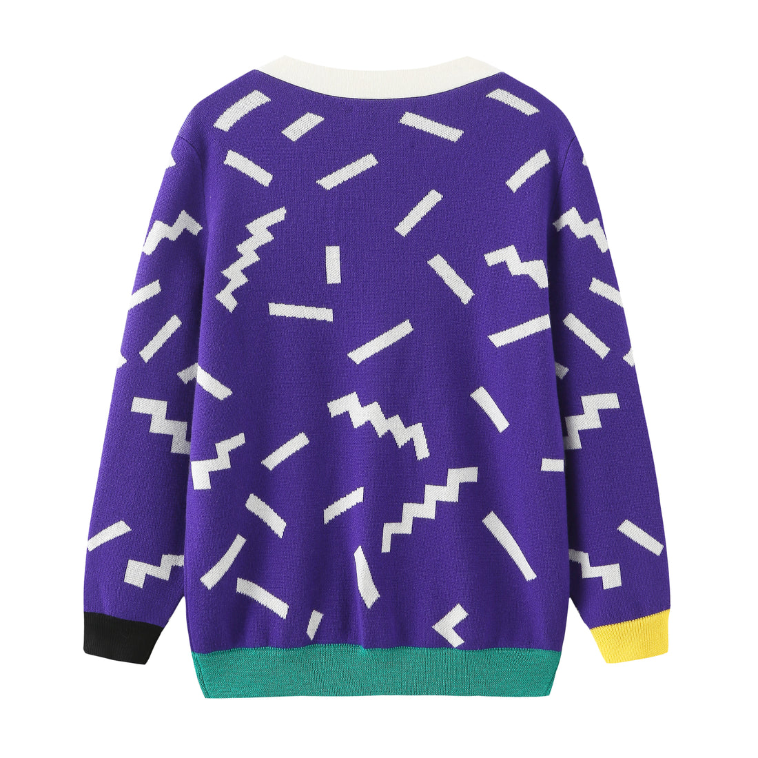 Ditsy / Merino Wool Cardigan • Purple