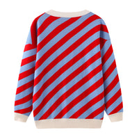Earn Your / Wool Cashmere-Blend Cardigan • Red / Beige