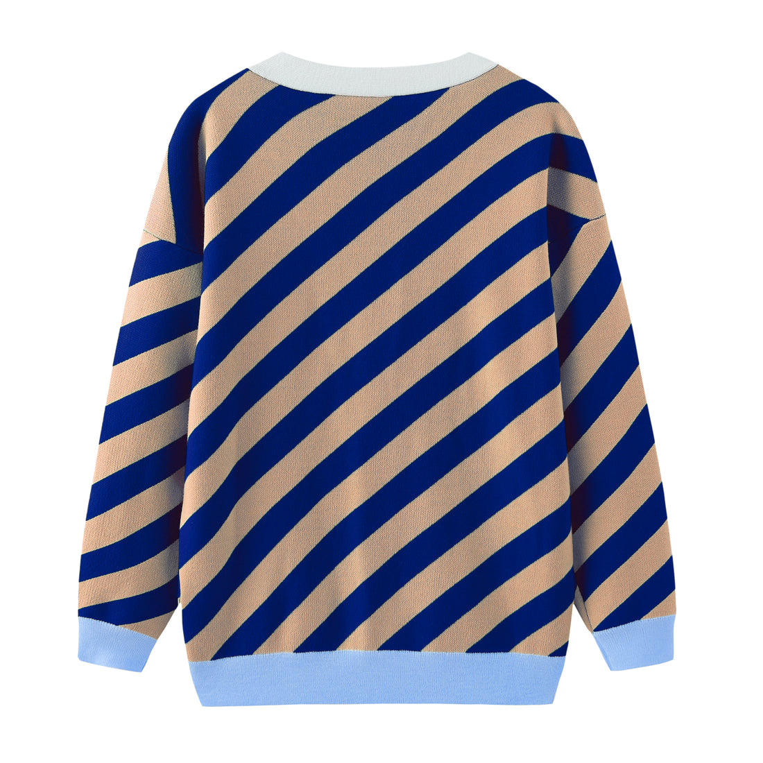 Earn Your / Wool Cashmere-Blend Cardigan • Brown / Blue