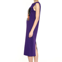 Stairs / V-back T-shirt Dress • Purple