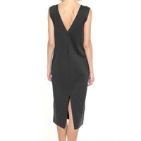Stairs / V-back T-shirt Dress • Charcoal